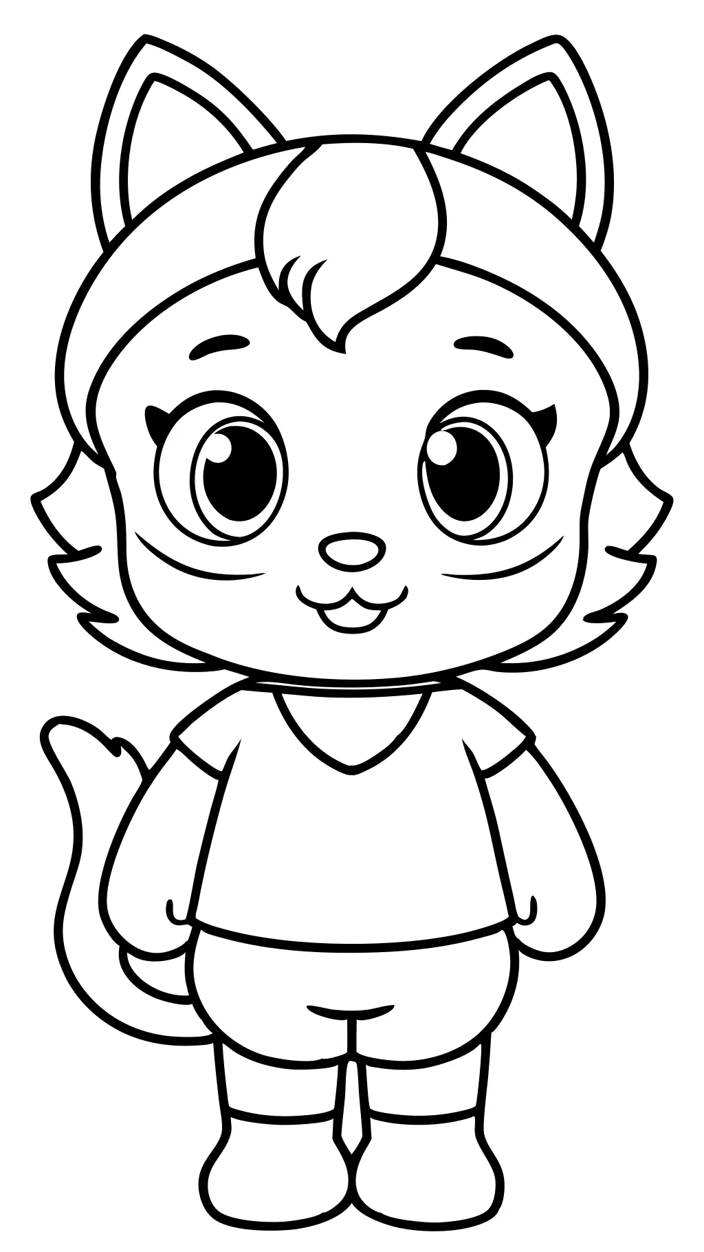 Páginas para colorear chibi fácil